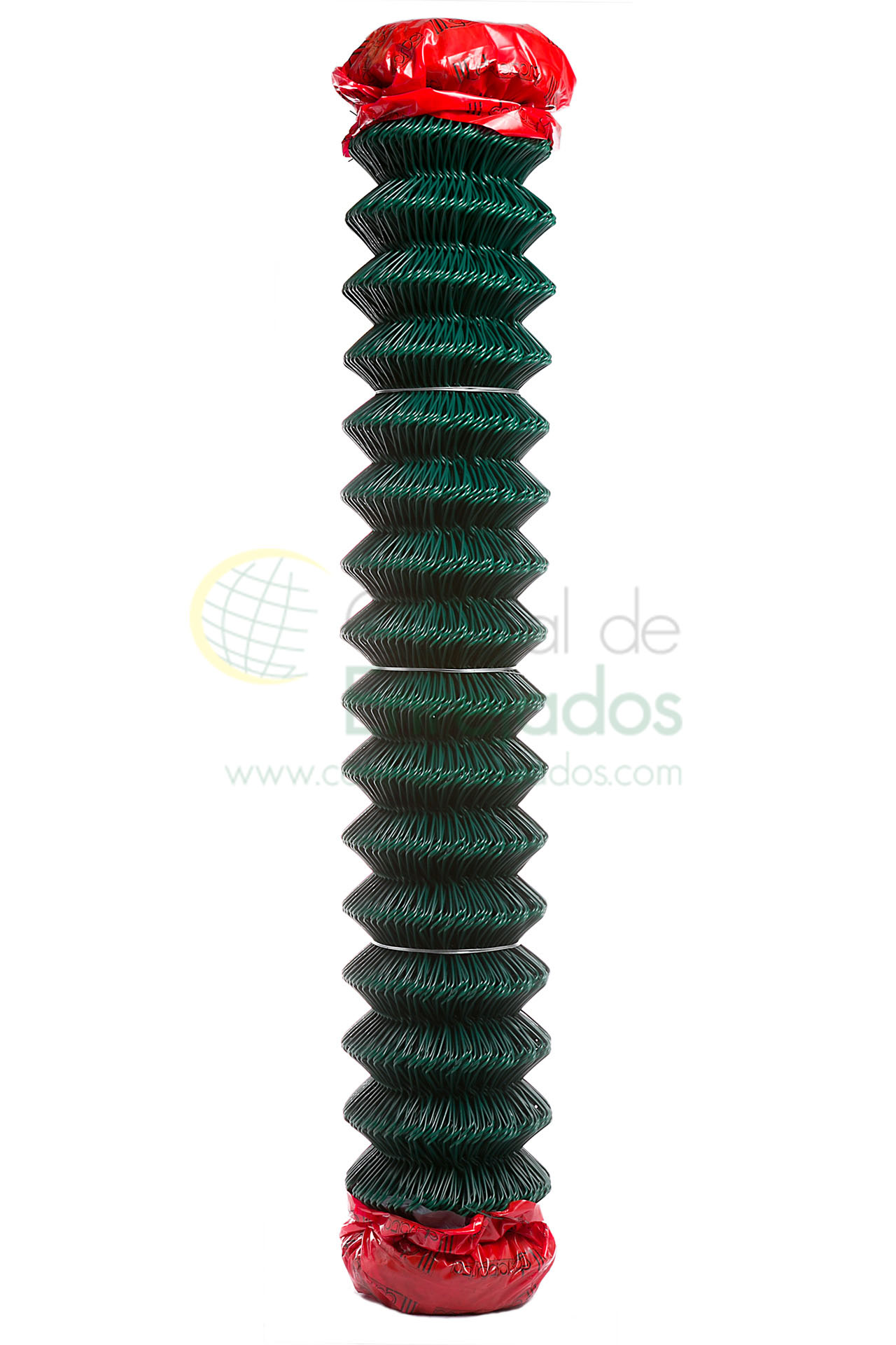 Enrejado plastificado simple torsión - 17x50 mm - 120 cm - 25 m - Verde